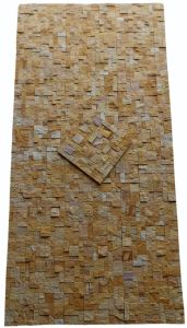 Teak Wood Stone Mosaic Tiles
