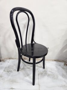 Black Bentwood Round Back Cafe Chair