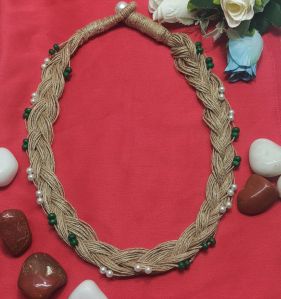 Handcrafted Boho Jute Necklace