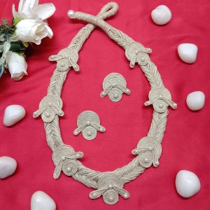 Handcrafted Jute Beaded Necklace Set