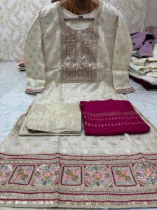 Jacquard Silk Kurtis