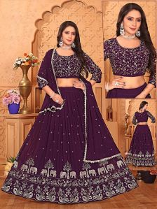 Partywear Georgette Lehenga Choli