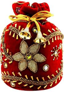 Jute Fancy Potli Bags, Color : Multicolor