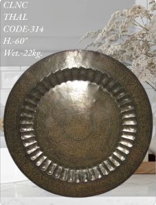 Brass Handicrafts Decoration Antique Carving Thal