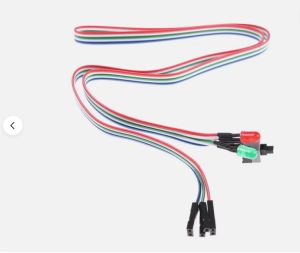 Rajiekart Desktop PC ATX Computer Motherboard Power Cable Switch On/off/reset Button LED Light Red G