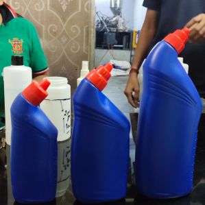 Blue HDPE Toilet Cleaner Bottle