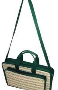 Hand Woven Striped Korai Grass Bag