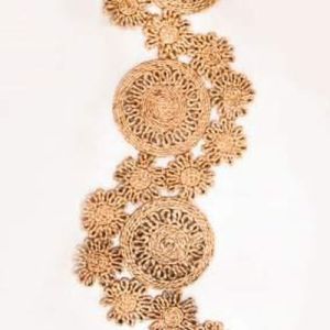 Jute Floral Braided Table Runner