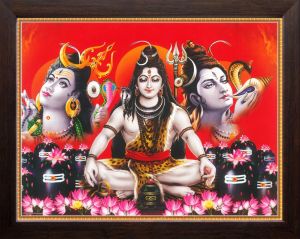 Hindu God Photo Frame, Color : Brown, Packaging Type : Cardboard Box