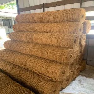 Plain Coir Geotextiles, Packaging Type : Brown
