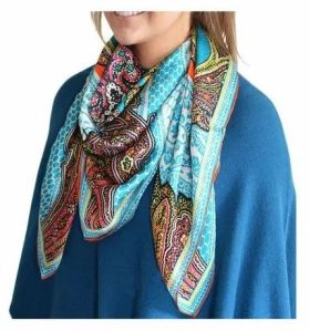 Pure Silk Scarves, Color : Vibrant Elegant