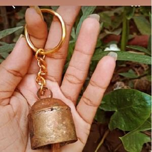 Polished Handmade Copper Bell Key Chain