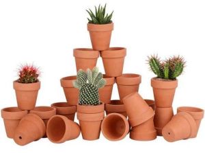 Polished Decorative Terracotta Flower Pots Standard for Plantation