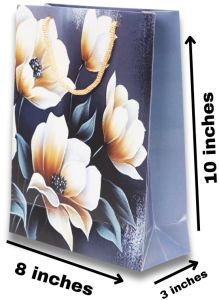 Printed Gift Paper Bags 8x10x3 Inches, Brand Name : Lemonx