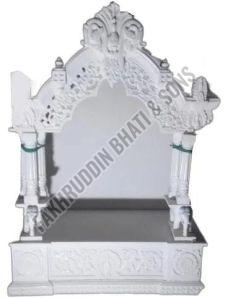 Polished Carved 50 Inch Marble Temple, Color : White
