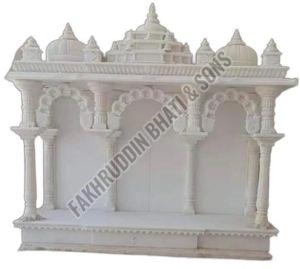 Polished Carved 53 Inch Marble Temple, Color : White