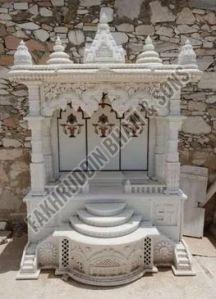 Polished Carved Marble Temple, Color : White