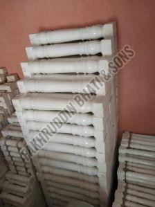 Polished Makrana Marble Pillar, Feature : Durable, Heat Resistance