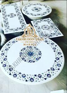 Marble Inlay Plate for Home Decor