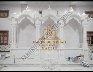 Marble Stone Temple Gate, Color : White Antique