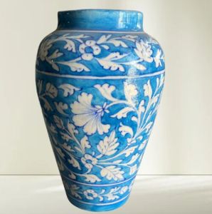 Glossy Blue Pottery Handi