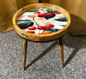 Cherrie Printed Foldable Wooden Stool