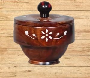 Wooden Round Container 21 X 10 X 3cm