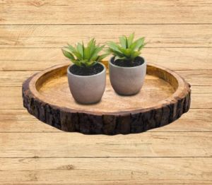 Wooden Serving Tray, Color : Brown 7.8 X 4.2 X 5 Inch
