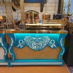 Stainless Steel LED Food Catering Counter