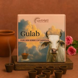 Pure Cow Dung Sambrani Cups 12pcs / Box
