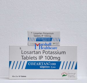 Losartan Potassium Tablets, Brand Name : Cozartan-100