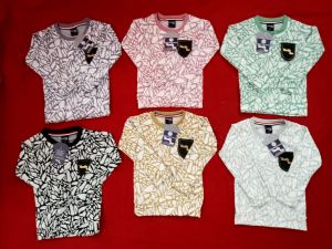 Boys Allover Print Full Sleeve T-shirts