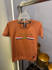 Boys Brown Half-Sleeve T-shirt