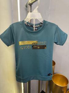 Cotton Blend / Hosiery Boys Graphic Print T-shirt, Color : Teal
