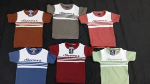 Cotton Blend / Hosiery Boys Short Sleeve Color Block T-shirts