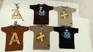 Kids Printed Cotton T-Shirt with Half Sleeves