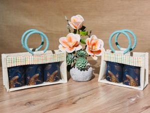 Nest Jute Jar Bag, Closure Type : Zip, Handle Type : Cotton Rope