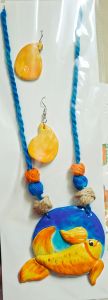 Clay Fish Necklace Set