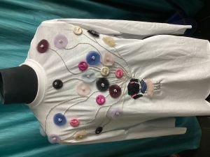 White Cotton Womens T Shirts, Pattern : Hand Embroidery