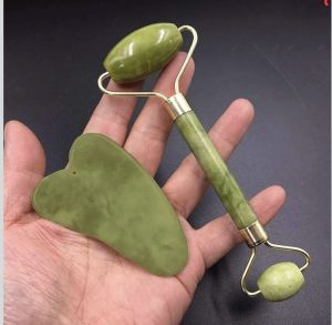 Stone Face Massage Roller, Color : Green