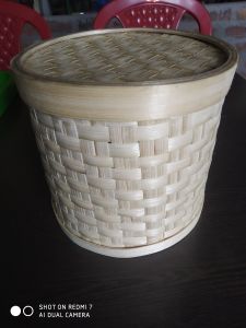 Bamboo Storage Container, Shape : Cylindrical