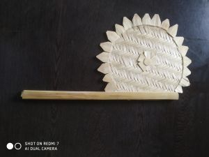 Bamboo Sun Palmetto Handcrafted Fan, Color : Natural