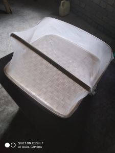 Matte Polish Bamboo Mesh Cover Food Drying Tray