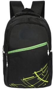 Black And Green Plain Designer School Backpack Bag