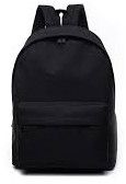 Black Plain Laptop Backpack Bag