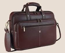 Brown Leather Office File Bag