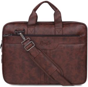 PU Leather Brown Office File Bag Standard Size For A4 Documents