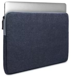 Plain Polyester Blue Laptop Sleeve, Closure Type : Zipper
