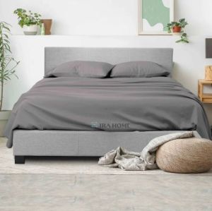 100% Egyptian Dark Grey Cotton Four Piece Bed Sheet Set