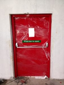 Plain Polished Metal Fire Doors, Color : Red Antique